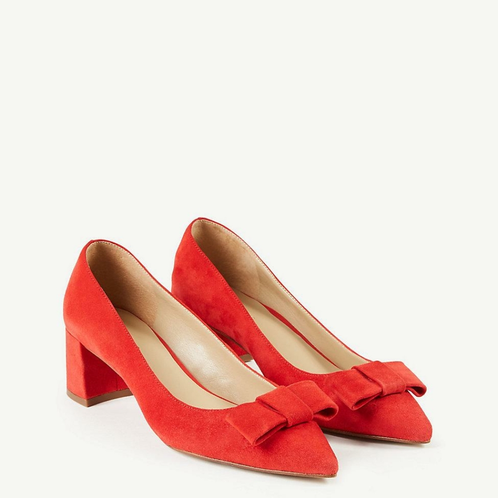 ANN TAYLOR | Jolene Suede Bow Pumps/7½M